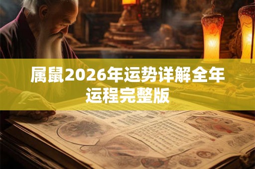 属鼠2026年运势详解全年运程完整版 属鼠2026年运势详解全年运程完整版