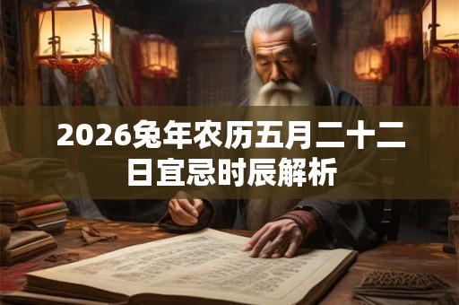 2026兔年农历五月二十二日宜忌时辰解析
