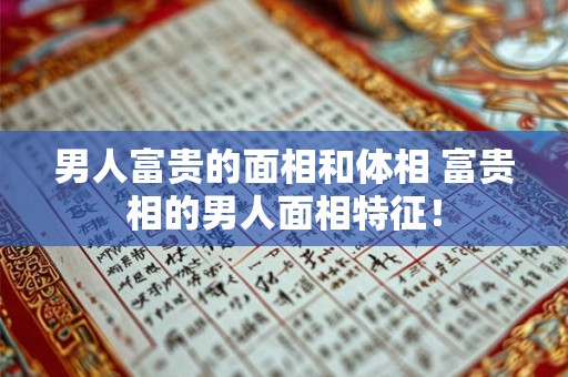 男人富贵的面相和体相 富贵相的男人面相特征！