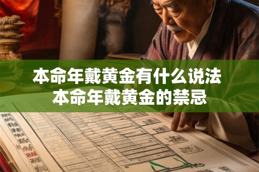本命年戴黄金有什么说法 本命年戴黄金的禁忌 本命年戴黄金有什么说法 本命年戴黄金的禁忌
