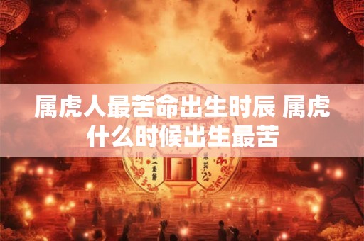 属虎人最苦命出生时辰 属虎什么时候出生最苦 属虎人最苦命出生时辰 属虎什么时候出生最苦