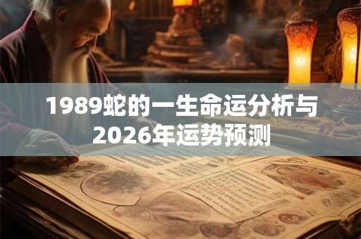 1989蛇的一生命运分析与2026年运势预测