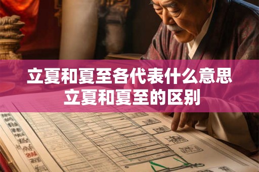 立夏和夏至各代表什么意思 立夏和夏至的区别 立夏和夏至各代表什么意思 立夏和夏至的区别