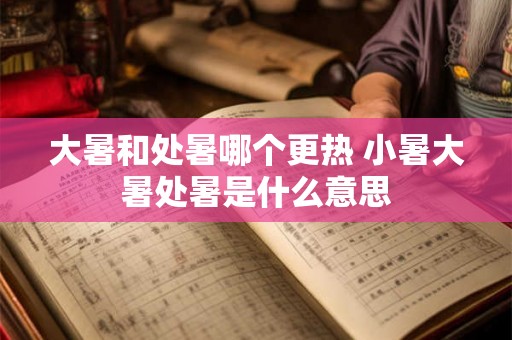 大暑和处暑哪个更热 小暑大暑处暑是什么意思 大暑和处暑哪个更热 小暑大暑处暑是什么意思
