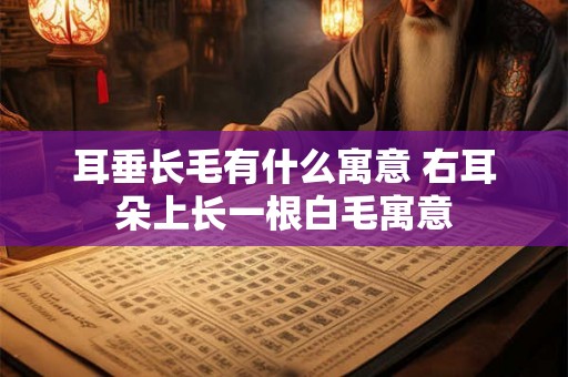 耳垂长毛有什么寓意 右耳朵上长一根白毛寓意