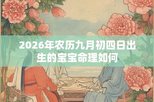 2026年农历九月初四日出生的宝宝命理如何 2026年农历九月初四日出生的宝宝命理如何