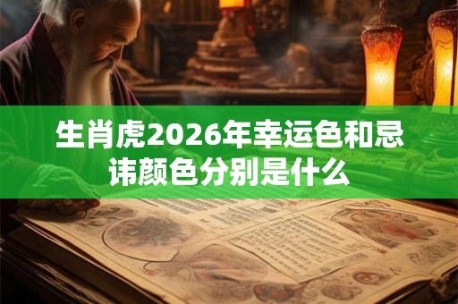 生肖虎2026年幸运色和忌讳颜色分别是什么 生肖虎2026年幸运色和忌讳颜色分别是什么