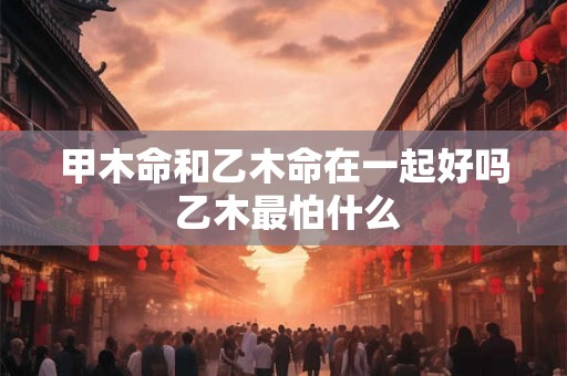 甲木命和乙木命在一起好吗 乙木最怕什么