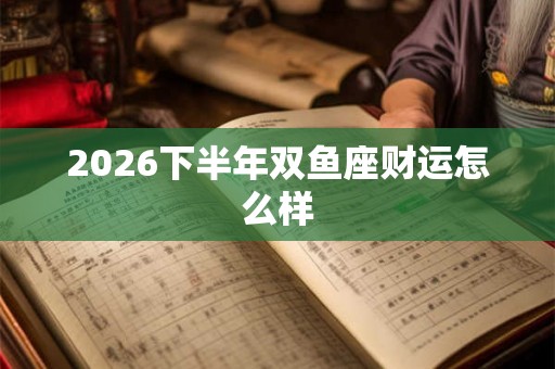 2026下半年双鱼座财运怎么样 2026下半年双鱼座财运怎么样