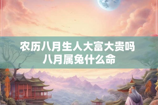 农历八月生人大富大贵吗 八月属兔什么命 农历八月生人大富大贵吗 八月属兔什么命