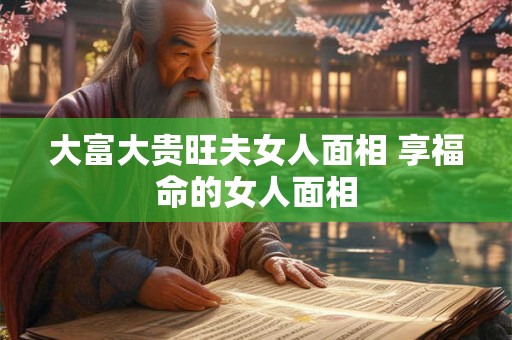 大富大贵旺夫女人面相 享福命的女人面相 大富大贵旺夫女人面相 享福命的女人面相