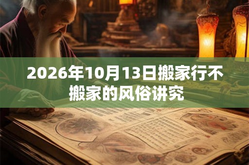 2026年10月13日搬家行不 搬家的风俗讲究 2026年10月13日搬家行不 搬家的风俗讲究