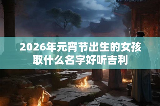 2026年元宵节出生的女孩取什么名字好听吉利 2026年元宵节出生的女孩取什么名字好听吉利