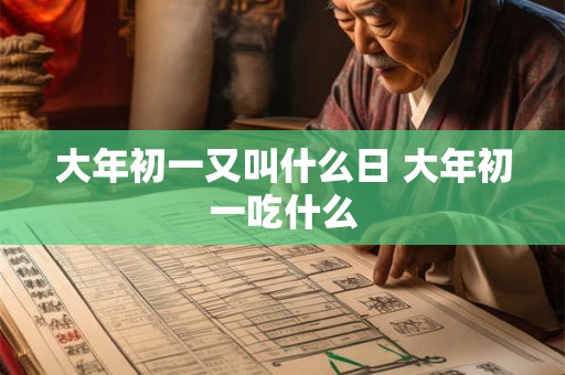 大年初一又叫什么日 大年初一吃什么 大年初一又叫什么日 大年初一吃什么