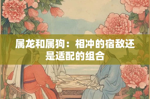 属龙和属狗:相冲的宿敌还是适配的组合 属龙和属狗:相冲的宿敌还是适配的组合