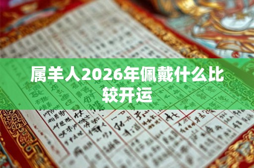 属羊人2026年佩戴什么比较开运 属羊人2026年佩戴什么比较开运