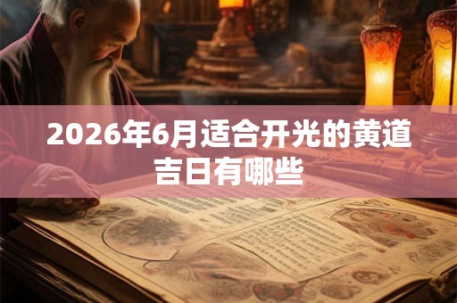 2026年6月适合开光的黄道吉日有哪些 2026年6月适合开光的黄道吉日有哪些