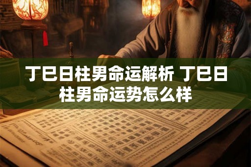 丁巳日柱男命运解析 丁巳日柱男命运势怎么样