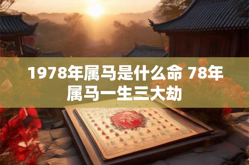 1978年属马是什么命 78年属马一生三大劫 1978年属马是什么命 78年属马一生三大劫