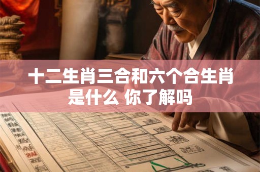 十二生肖三合和六个合生肖是什么 你了解吗 十二生肖三合和六个合生肖是什么 你了解吗