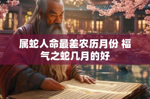属蛇人命最差农历月份 福气之蛇几月的好 属蛇人命最差农历月份 福气之蛇几月的好