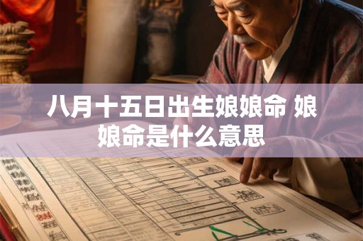 八月十五日出生娘娘命 娘娘命是什么意思 八月十五日出生娘娘命 娘娘命是什么意思