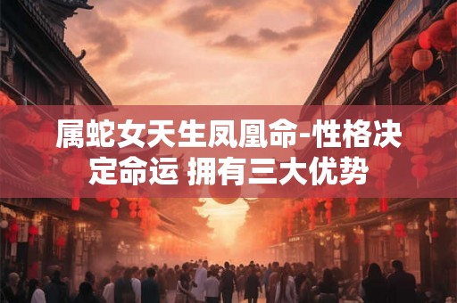 属蛇女天生凤凰命-性格决定命运 拥有三大优势