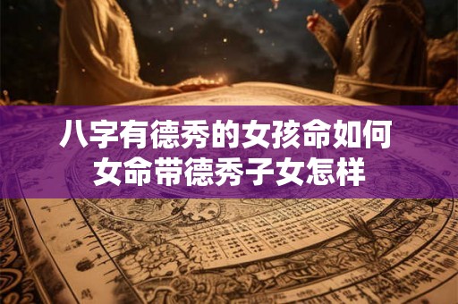 八字有德秀的女孩命如何 女命带德秀子女怎样