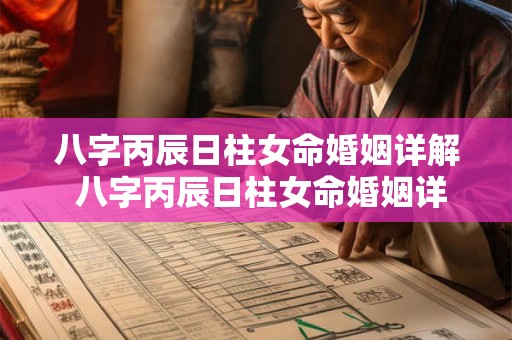 八字丙辰日柱女命婚姻详解 八字丙辰日柱女命婚姻详解视频 八字丙辰日柱女命婚姻详解 八字丙辰日柱女命婚姻详解视频