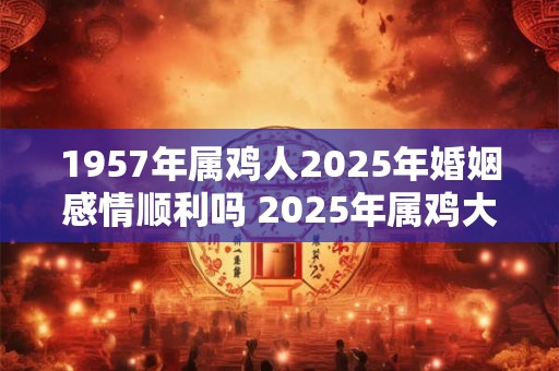 1957年属鸡人2025年婚姻感情顺利吗 2025年属鸡大忌 1957年属鸡人2025年婚姻感情顺利吗 2025年属鸡大忌