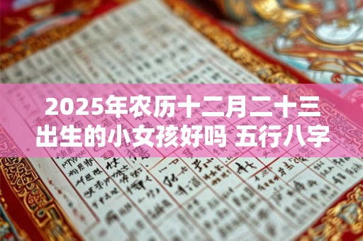 2025年农历十二月二十三出生的小女孩好吗 五行八字算命