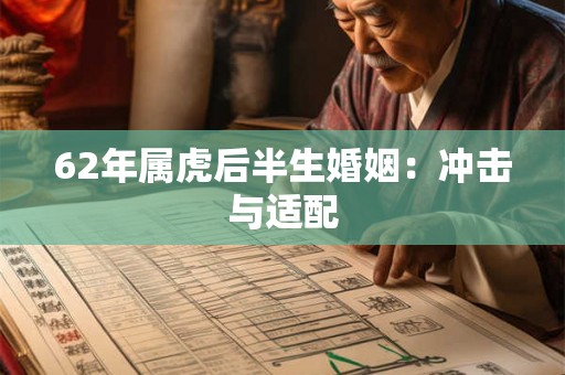 62年属虎后半生婚姻:冲击与适配 62年属虎后半生婚姻:冲击与适配