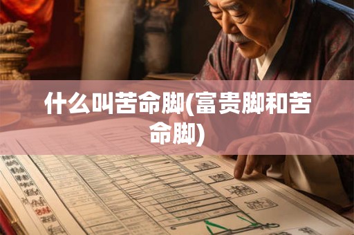 什么叫苦命脚(富贵脚和苦命脚) 什么叫苦命脚(富贵脚和苦命脚)
