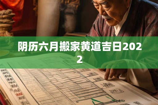 阴历六月搬家黄道吉日2022 阴历六月搬家黄道吉日2022