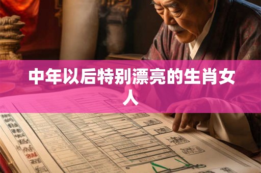 中年以后特别漂亮的生肖女人 中年以后特别漂亮的生肖女人