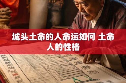 城头土命的人命运如何 土命人的性格