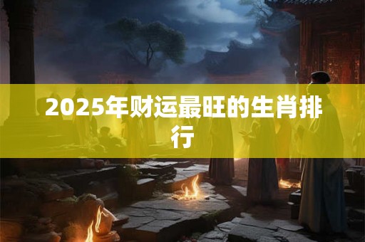 2025年财运最旺的生肖排行 2025年财运最旺的生肖排行
