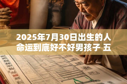 2025年7月30日出生的人命运到底好不好男孩子 五行运势详解 2025年7月30日出生的人命运到底好不好男孩子 五行运势详解