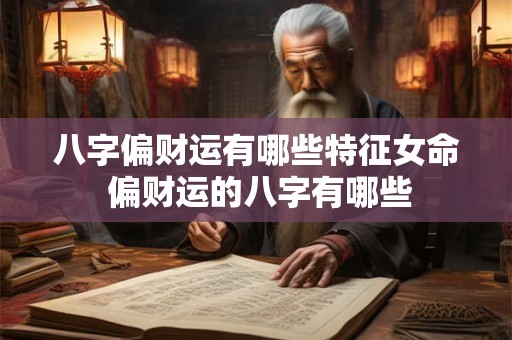 八字偏财运有哪些特征女命 偏财运的八字有哪些
