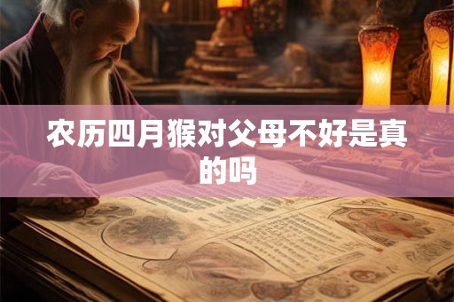 农历四月猴对父母不好是真的吗