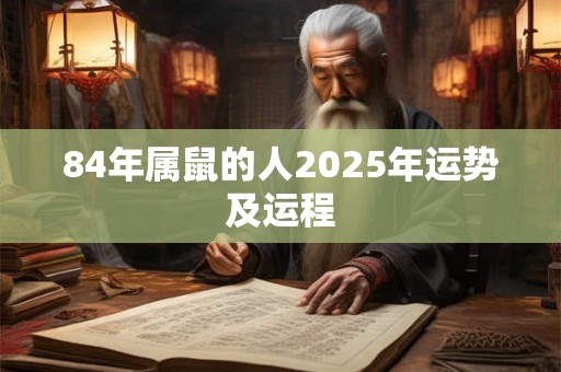 84年属鼠的人2025年运势及运程 84年属鼠的人2025年运势及运程