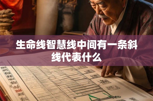 生命线智慧线中间有一条斜线代表什么 生命线智慧线中间有一条斜线代表什么