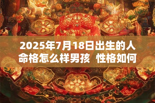 2025年7月18日出生的人命格怎么样男孩 性格如何 2025年7月18日出生的人命格怎么样男孩 性格如何