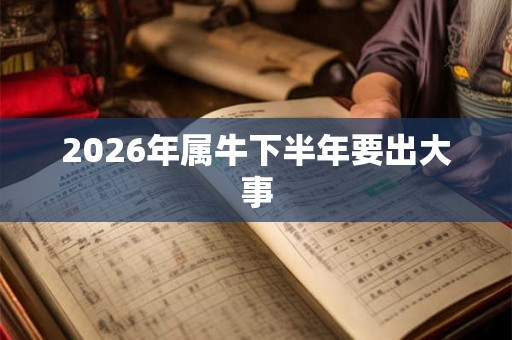 2026年属牛下半年要出大事 2026年属牛下半年要出大事