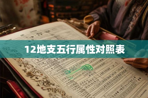 12地支五行属性对照表