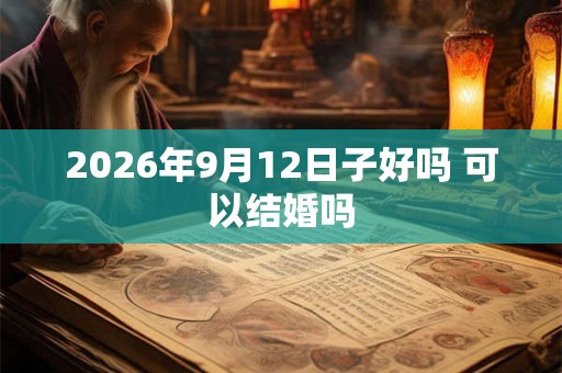 2026年9月12日子好吗 可以结婚吗 2026年9月12日子好吗 可以结婚吗
