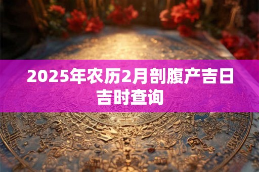 2025年农历2月剖腹产吉日吉时查询 2025年农历2月剖腹产吉日吉时查询
