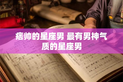痞帅的星座男 最有男神气质的星座男 痞帅的星座男 最有男神气质的星座男