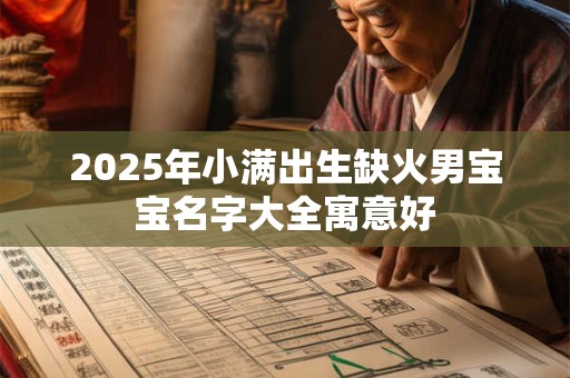 2025年小满出生缺火男宝宝名字大全寓意好 2025年小满出生缺火男宝宝名字大全寓意好
