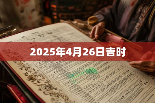 2025年4月26日吉时
